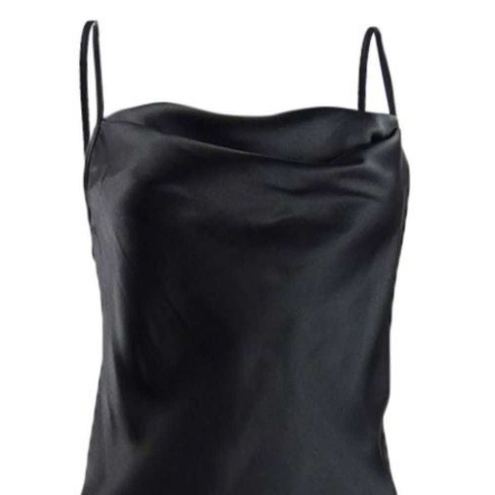 Bebe satin long slip dress - M